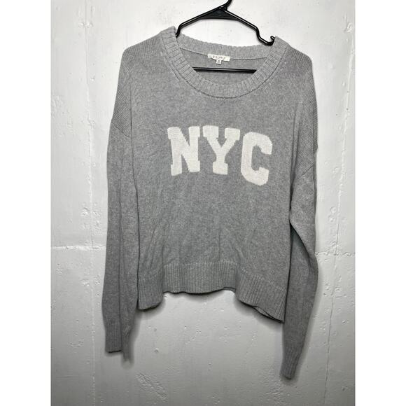 Z Supply NYC Gray Knit Sweater Womens Size Medium - Picture 1 of 7